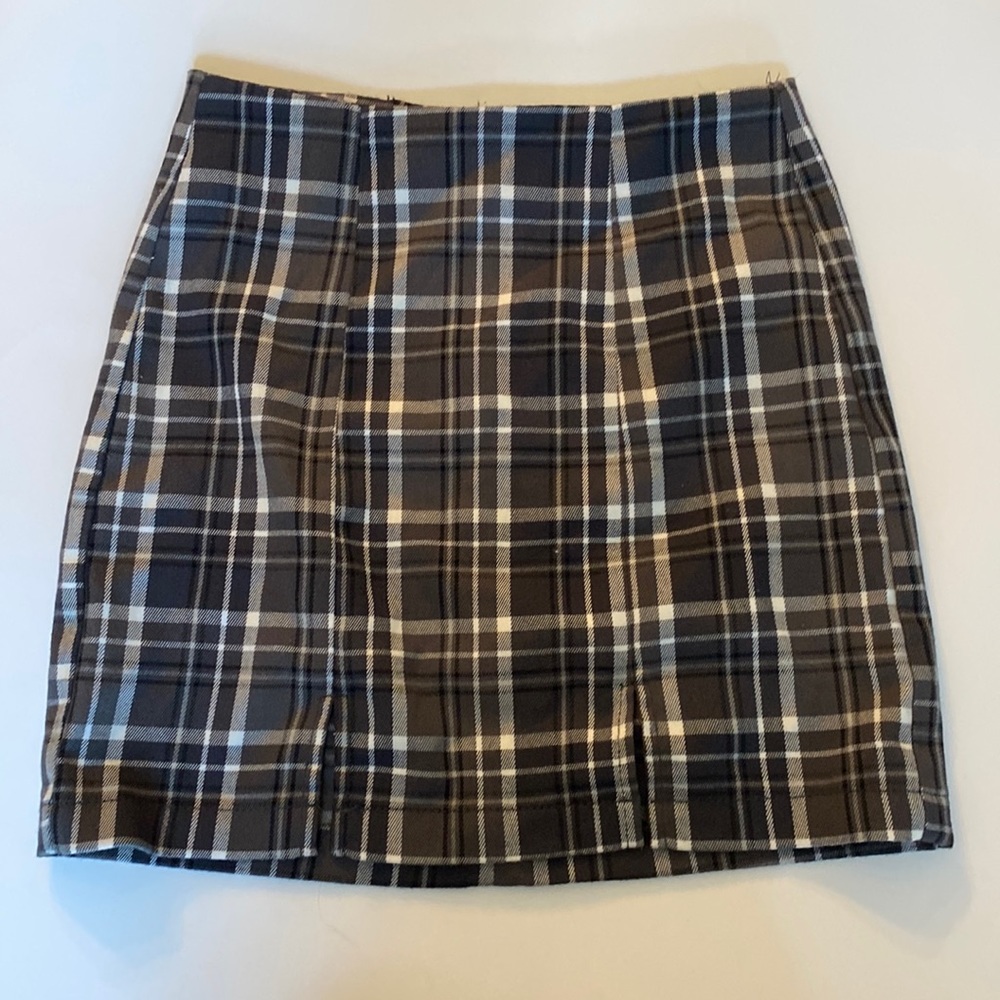 Aeropostale bodycon plaid mini skirt